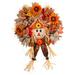 30" Scarecrow Fall Artificial Autumn Wreath - 30