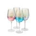 Iridescent Wine Glass set of 2/4/6, 19 oz Pretty Cute Cool Rainbow Colorful Halloween Glassware - 9.50"W x 3.50"H