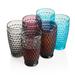 Hobnail Colorful Iced Beverage Drinking Glass 13oz - Set of 6 - 3.5"W x 5.9"H