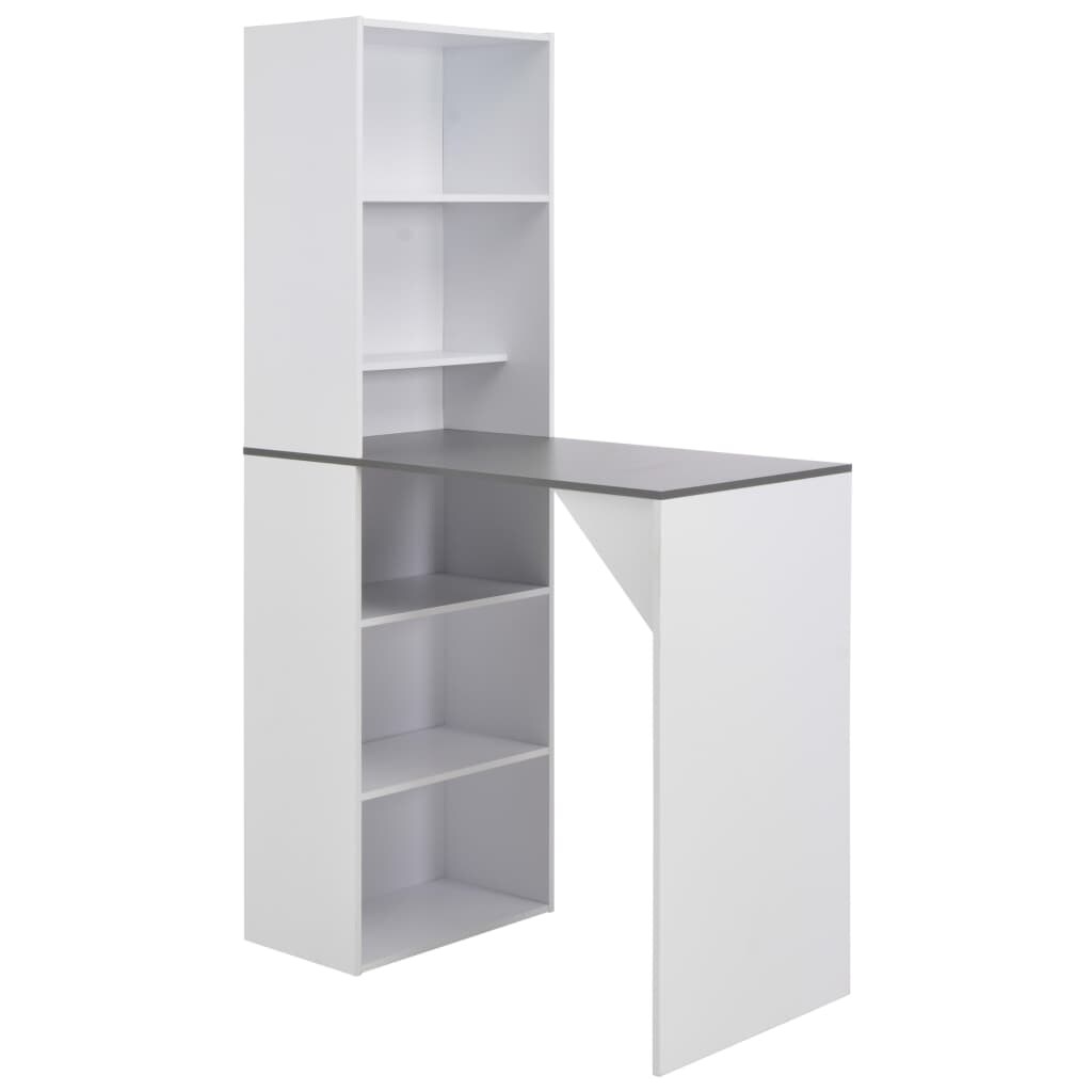 vidaXL Bartisch mit Schrank Weiß 115x59x200 cm Image