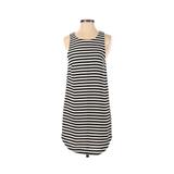 H&M Casual Dress - Shift: Black Stripes Dresses - Women's Size 4