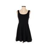 Forever 21 Casual Dress - A-Line Scoop Neck Sleeveless: Black Print Dresses - Women's Size Small