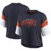 Women's Nike Navy/White Chicago Bears Nickname Tri-Blend Performance Crop Top