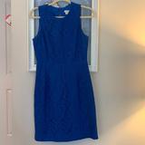 J. Crew Dresses | J.Crew Blue Lace Dress With Keyhole Back | Color: Blue | Size: 4