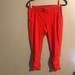 Athleta Pants & Jumpsuits | Athleta Smocked Prima Capri Pants In Orange/Red 4 | Color: Orange | Size: 4