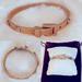 Michael Kors Jewelry | Michael Kors Rose Gold Buckle Bangle Stud Bracelet | Color: Gold/Pink | Size: Os