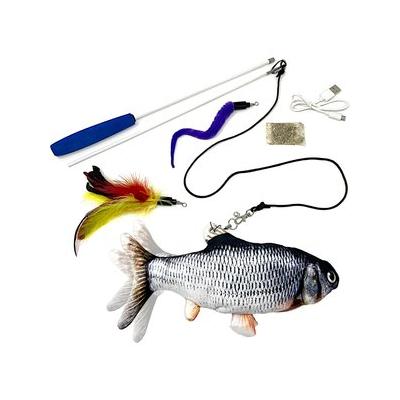 Pet Fit For Life Robotic Floppy Fish & Wand Cat Toy