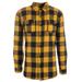 Burnside B8210 Men's Plaid Flannel Shirt in Gold/Black size XL 8210