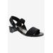 Wide Width Women's Virtual Sandal by Ros Hommerson in Black Elastic (Size 9 1/2 W)