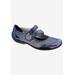 Women's Chelsea Mary Jane Flat by Ros Hommerson in Blue Iridescent Leather (Size 10 M)