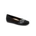 Women's Samantha Ballet Flat by Trotters in Black Micro Gem (Size 6 1/2 M)