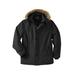 Men's Big & Tall Arctic Down Parka with Detachable Hood and Insulated Cuffs by KingSize in Black (Size 6XL)