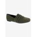 Wide Width Women's Donut Flat by Ros Hommerson in Olive Micro Suede (Size 9 W)