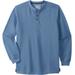 Men's Big & Tall Liberty Blues™ Easy-Care Ribbed Knit Henley by Liberty Blues in Varsity Blue (Size 4XL) Henley Shirt