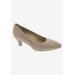 Wide Width Women's Karat Pump by Ros Hommerson in Nude Croco Leather (Size 8 W)