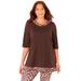 Plus Size Women's Racerback Tank & Tunic Duet by Catherines in Chocolate Ganache (Size 5X)