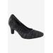 Wide Width Women's Kitty Pump by Ros Hommerson in Black Lurex Fabric (Size 10 1/2 W)