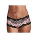 Plus Size Women's Cheeky Lace Hipster by Maidenform in Pearl Blush Black (Size 8)