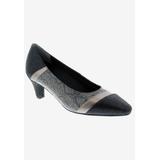 Wide Width Women's Kiwi Pump by Ros Hommerson in Black Pewter Lizard (Size 8 W)