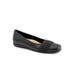 Wide Width Women's Samantha Ballet Flat by Trotters in Black Gem (Size 9 1/2 W)