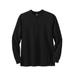 Men's Big & Tall Liberty Blues™ Easy-Care Ribbed Knit Henley by Liberty Blues in Black (Size 3XL) Henley Shirt