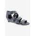 Wide Width Women's Voluptuous Sandal by Ros Hommerson in Pewter Leather (Size 10 1/2 W)