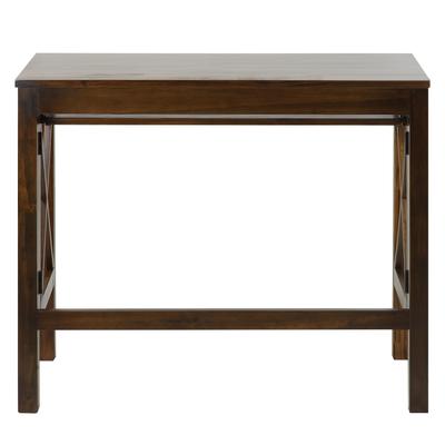 Montego Folding Desk with Pull-Out-Warm Brown by Casual Home in Brown