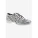 Women's Sealed Slip On Sneaker by Ros Hommerson in White Silver Leather (Size 9 1/2 M)