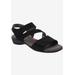 Wide Width Women's Marilyn Sandal by Ros Hommerson in Black Nubuck (Size 6 1/2 W)