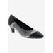 Wide Width Women's Kiwi Pump by Ros Hommerson in Black Pewter Lizard (Size 7 1/2 W)