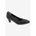 Women's Karat Pump by Ros Hommerson in Black Croco Leather (Size 6 M)