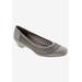 Women's Tina Flat by Ros Hommerson in Taupe Laser Stripe (Size 6 M)