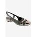 Wide Width Women's Tempt Slingback by Ros Hommerson in Silver Glitter Metallic (Size 8 W)