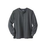 Men's Big & Tall Liberty Blues™ Easy-Care Ribbed Knit Henley by Liberty Blues in Heather Slate (Size 3XL) Henley Shirt