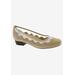 Wide Width Women's Tootsie Kitten Heel Pump by Ros Hommerson in Nude Suede Leather (Size 8 W)