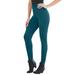 Plus Size Women's Fleece-Lined Legging by Roaman's in Midnight Teal (Size 1X)