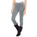 Plus Size Women's Corduroy Legging by Roaman's in Gunmetal (Size 24 W) Stretch Pants