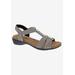 Wide Width Women's Mackenzie Sandal by Ros Hommerson in Taupe Multi Stretch (Size 10 W)