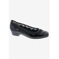 Wide Width Women's Tootsie Kitten Heel Pump by Ros Hommerson in Black Patent (Size 6 W)