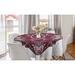 East Urban Home Mandala Round Tablecloth, Maroon Universe & Microcosm w/ Effects Mystic Locus Print | 60 W x 60 D in | Wayfair