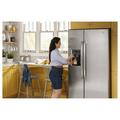 GE Appliances 36" Side By Side 25.3 cu. ft. Refrigerator in Gray | 69.88 H x 36 W x 34.75 D in | Wayfair GSE25GYPFS