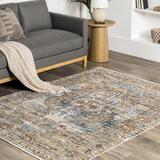 White 36 x 0.31 in Area Rug - Bungalow Rose Machado Traditional Power Loom Performance Beige Rug Polypropylene | 36 W x 0.31 D in | Wayfair