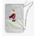 The Holiday Aisle® Merry Christmas Bird Christmas Laundry Bag Fabric in Gray | 29 H x 18 W in | Wayfair 81A276697BF6439AB2D212DB954742F8