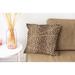 Dakota Fields Valverde Geo Cheetah Square Pillow Cover & Insert Polyester/Polyfill blend in Orange/Yellow/Brown | 18 H x 18 W in | Wayfair