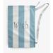 The Holiday Aisle® Noel on a Stripe Christmas Laundry Bag Fabric in Gray/White/Blue | 36 H x 28 W in | Wayfair 9917BC0265EF4A198A88B75392B4E523