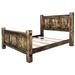 Loon Peak® Thurton Big Sky Collection Rugged Sawn Panel Bed W/Forged Iron Accents | 56 H in | Wayfair D4BC803592844CBE9698AC7D5AA2660F