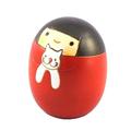 Authentic & Traditional Japanese Kokeshi Doll – Neko no Sari Design - Handcrafted & Made in Japan