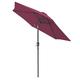 2.5m Garden Patio Parasol Outdoor Sun Shade Round Umbrella with Tilt Crank UV protection - Wine Red