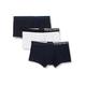 Emporio Armani Men's Underwear 3-Pack Trunk B-Side Logo, Navy/White/Navy, S