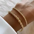 Bracelets en chaîne à corde torsadée pour femmes bijoux Anti-allergie liens de Flash en acier